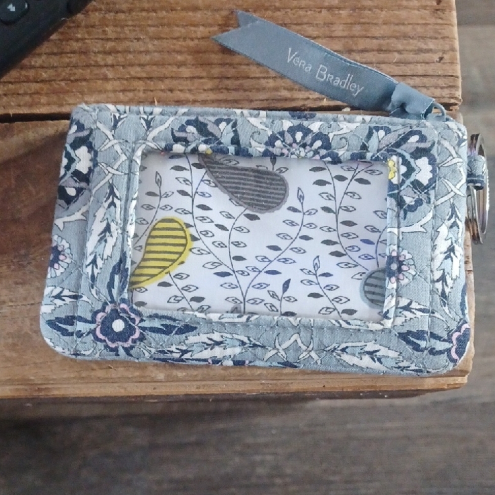 Vera Bradley Black Floral ID Case